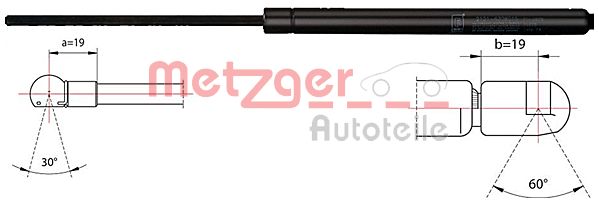 METZGER 2110487 Gasfeder, Koffer-/Laderaum